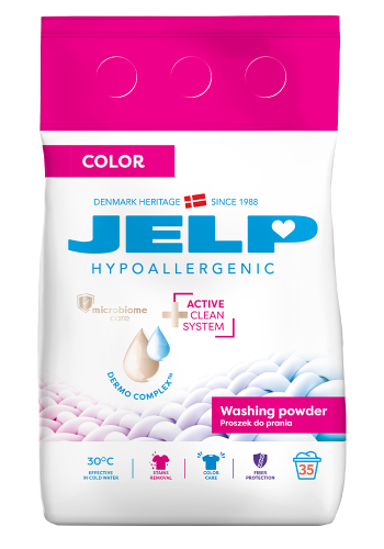Hypoallergenic washing powder for colors 2.1 kg 35 washes Jelp